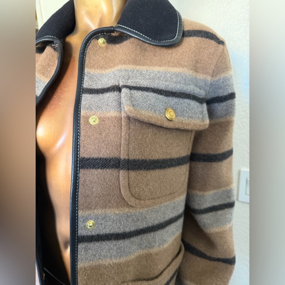 Madewell Brown and Black Striped Men's Jacket - Picture 5 of 8
